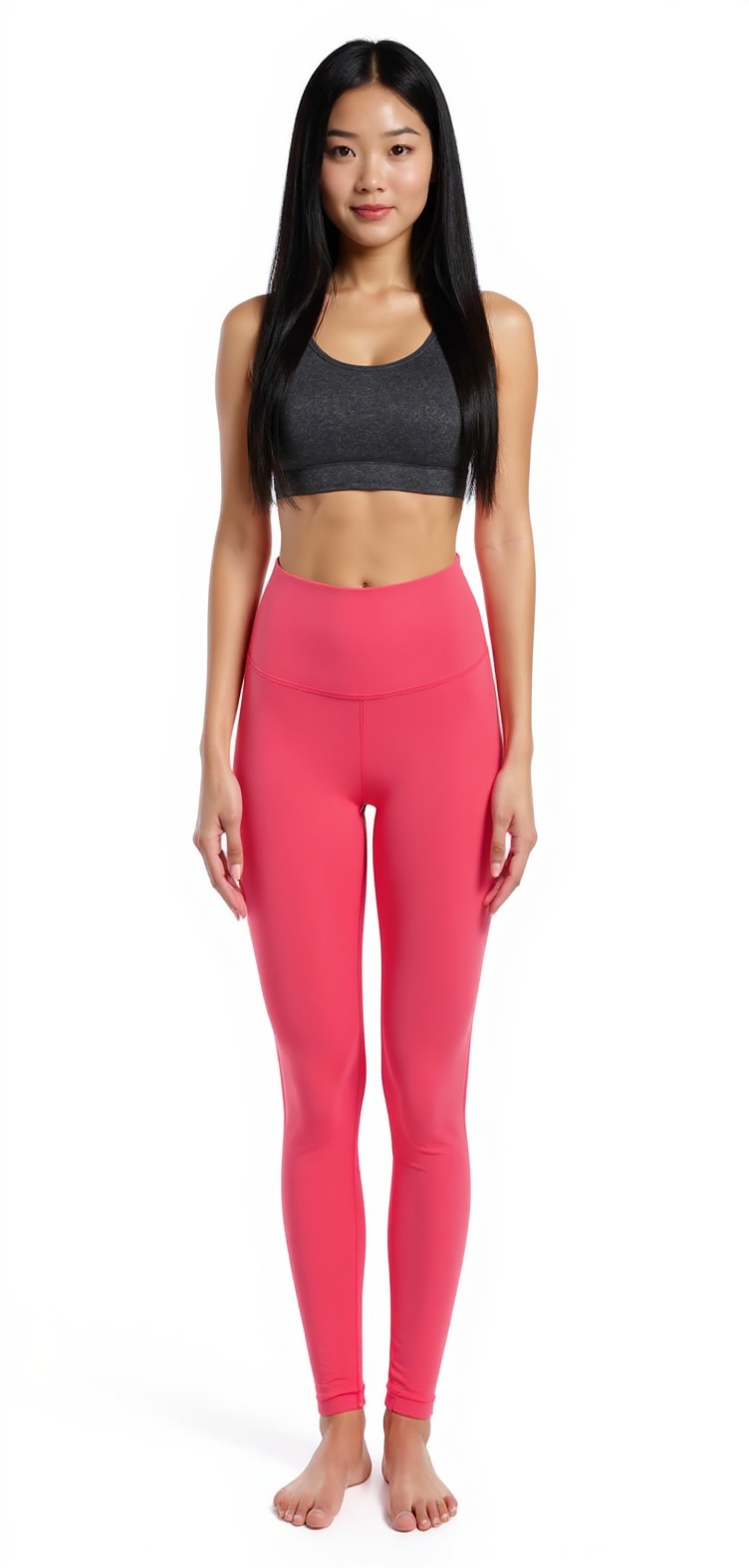 High-Waist Leggings in Rosecoral — The All Black Club style look