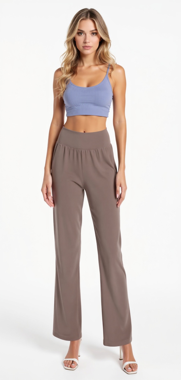 Wide-Leg Yoga Pants in Dusty Rose — The All Black Club style look